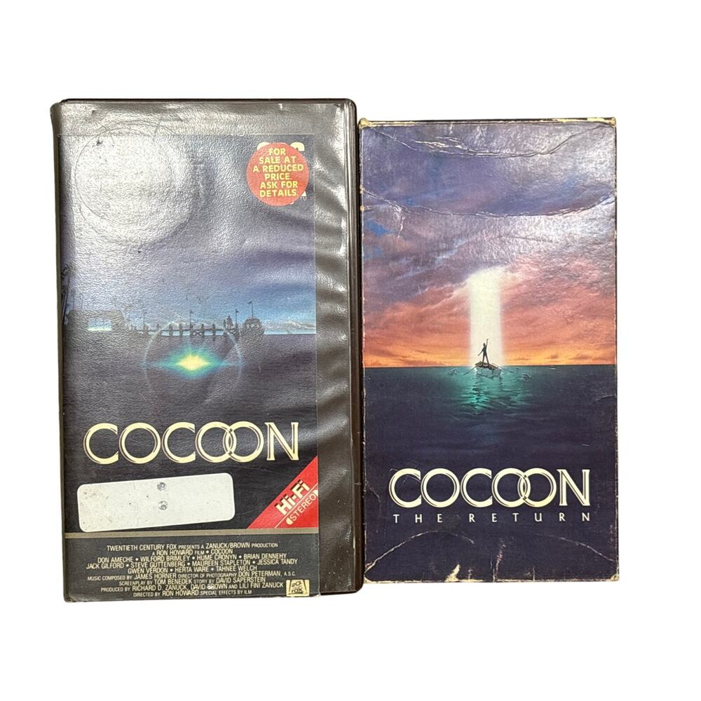 Cocoon & Cocoon 2: the Return VHS lot bundle cbs fox 80s movie vintage film